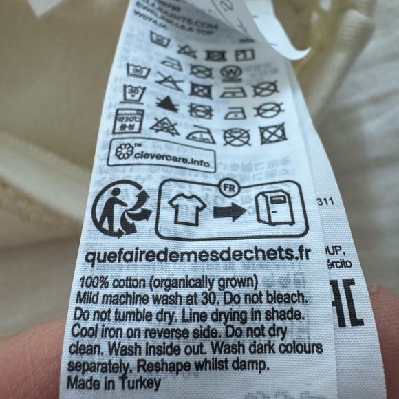 All Saints Off-White Ribbed Tank Top - Picture 6 of 6